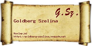 Goldberg Szelina névjegykártya